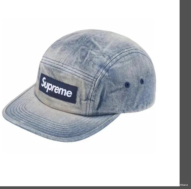 Baseball Serpentine Washed Blue Leather Hat Washed Chino Cowboy 24SS Button Pattern 0607